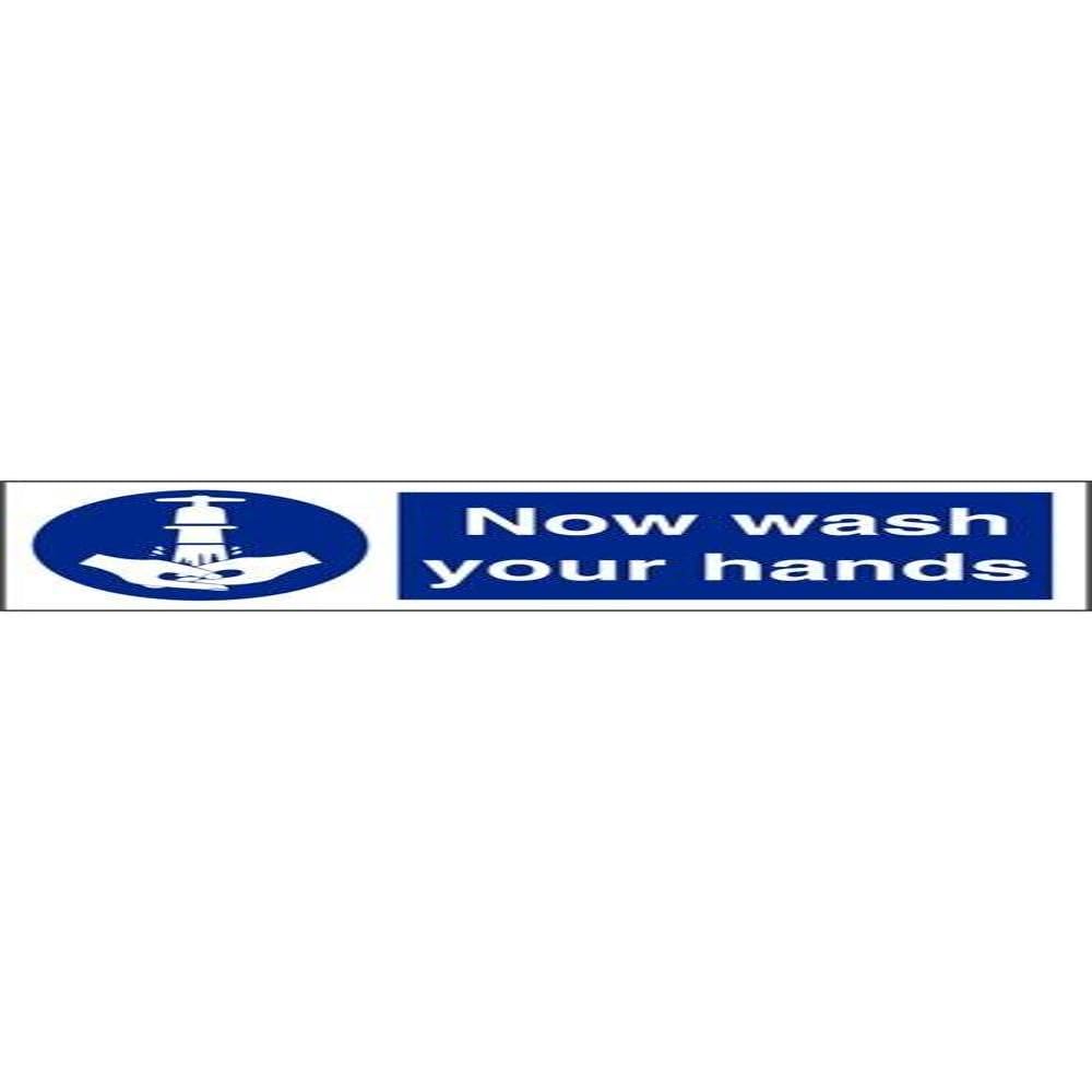 Stalwart L957 Now Wash Your Hands Symbol Sign