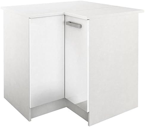 Start - Mueble de cocina bajo y esquinero con encimera, en L, 88 x 88