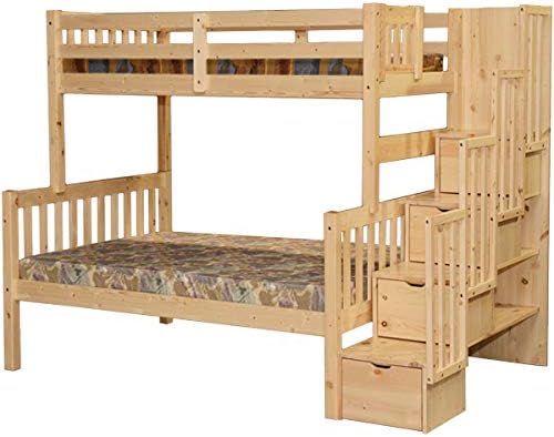 SCANICA Stairway Twin Over Full Bunk Bed Natural