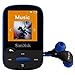 SanDisk 8GB Clip Sport MP3 Player, Blue - LCD Screen and FM Radio - SDMX24-008G-G46B