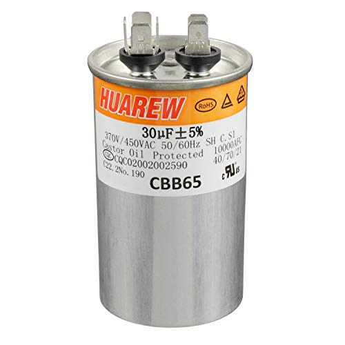 HUAREW 30 uF MFD ±5% 450 VAC CBB65 AC Motor and Fan Starting Round Capacitor: Industrial & Scientific