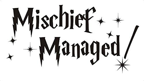 Mischief Managed 6" Black Car Truck Vinyl Decal Art Wall Sticker USA Cool Harry Potter Movies Books