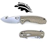Western Active Honey Badger Flipper Knife Claw and Hook Model Serrated or Smooth Blade (Hook Large Tan)