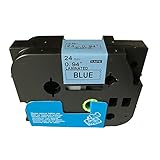 Black on Blue Label Tape Compatible for Brother TZ 551 TZe 551 24mm P-Touch 8m