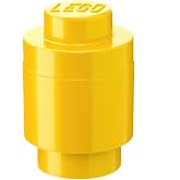 LEGO Storage Box Brick 1 Round Bright Yellow