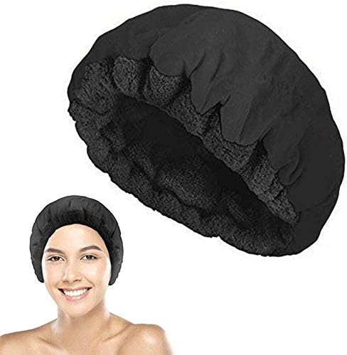 Lzpff Deep Conditioning Thermal Heat Cap with 10 Pcs Disposable Shower Caps, Cordless Microwavable Heat Cap Hat for Steaming Therapy, Oil Treatments or Spa Thermal (B)