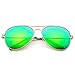 WearMe Pro - Classic Mirror Lenses Aviator Sunglasses w/Flex Hinges
