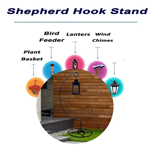 Ashman Shepherd Hook Stand, Bird Cage Stand, Outdoor and Indoor Flower