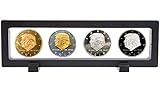 Donald Trump Collectors Coin 2018 Set, Gold and Silver Plated 4 Coin Set with Display Case, Commemorative 45th President of The United States Collectible