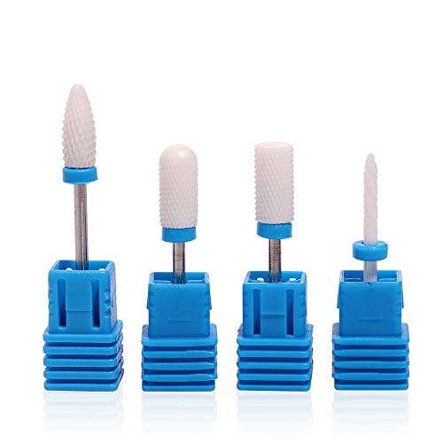 4Pcs Ceramic Nail Drill Bits 3/32