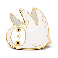 Noristudio 18K Gold Plated Sloth Enamel Pin (Light Gray)