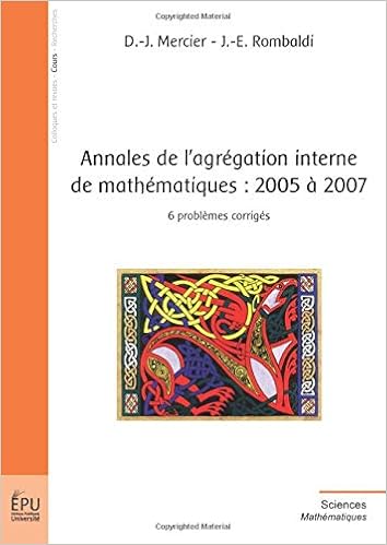 Ebook Agregation interne de mathematiques problemes corriges