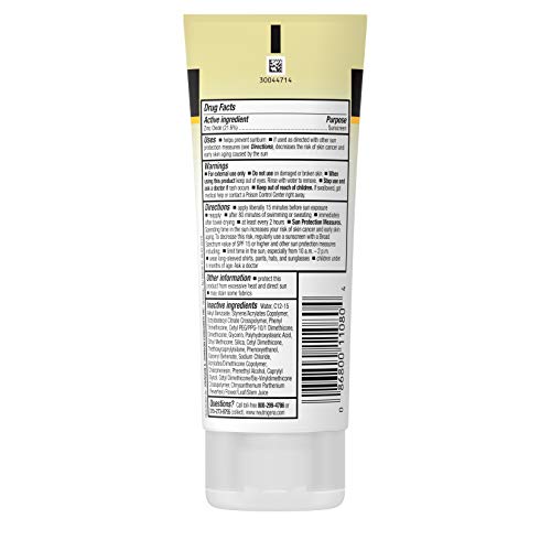 NEUTROGENA SHEER ZINC OXIDE DRY-TOUCH SUNSCREEN LOTION WITH BROAD SPECTRUM SPF 50, WATER-RESISTANT, HYPOALLERGENIC & NON-GREASY MINERAL SUNSCREEN, 3 FL. OZ