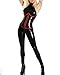 FASHION QUEEN Women's PVC Catsuit Latex Look Bodysuity Halloween Adult Costume S-5XL (S, Black)