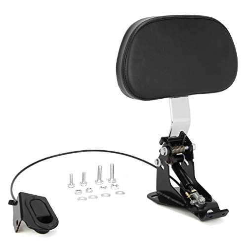 Adjustable Motorcycle Rider Backrest Sissy Bars for Harley Touring Road King Street Glide Ultra CVO FLHR FLHX FLTRX 2009-2019 (Chrome)