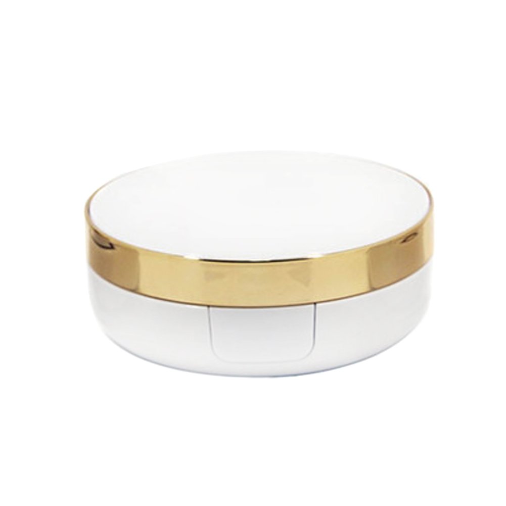 15ml 0.5oz Empty Portable Luxurious Air Cushion Puff Box Dressing Case Powder Box BB Cream Container Holder with Air Cushion Sponge Powder Puff and Mirror (Golden)