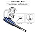 Bluetooth Headset, Oliston Ultralight Wireless Bluetooth Earpiece for Cell Phones with Noise Cancelling Mic- Compatible with iPhone, Android, and Other Smartphones (Blue)