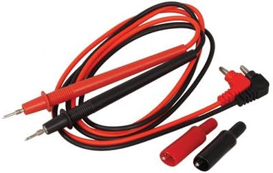 Jameco Benchpro FC-16A Test Probe, Right Angle, Banana Jack to Aligator Clips, 40" Length, Black/Red