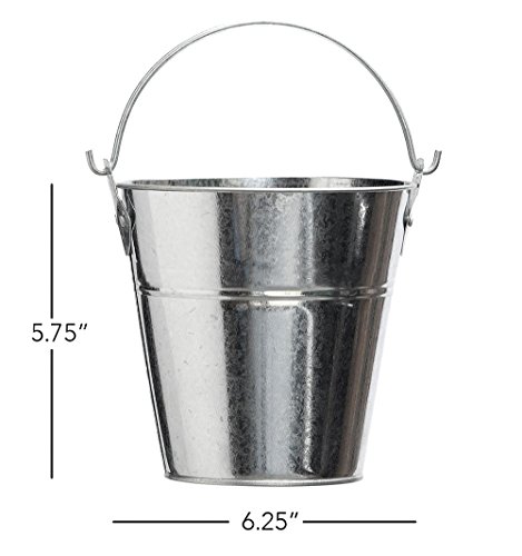 BBQ Butler Steel Grease Bucket For Grill/Smoker - Galvanized Drip Buckets - Small Bucket- Pellet Grill Accessories - Traeger, Pit Boss Grills - Metal Pail With Handle - Dripping Pail - 2 Quart Size