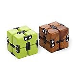 AngelarSea Mini Infinity Cube , Decompression Toy，Cool Mini Light Gadget Best for Reduce Anxiety Puzzle and Kill Time for Kids Teens Adults（2 Pack）.