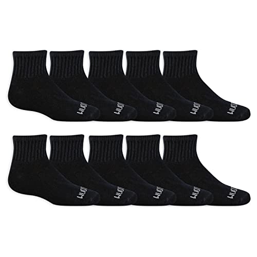 Fruit of the Loom Boys' Dual Defense Ankle Socks (10 Pack)