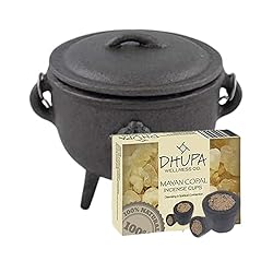 Cast Iron Cauldron with Lid and Carry Handle for
