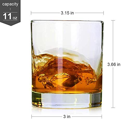 Whiskey-Gläser, Premium, 325 ml, Scotch-Gläser, 6 Stück, altmodische Whiskey-Gläser, perfekte Idee für Scotch-Liebhaber, Stil-Glaswaren für Bourbon-/Rum-Gläser, Bar-Whiskey-Gläser, transparent – Bild 7