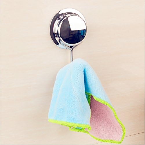 Gaoyu Suction Cup Hooks, Heavy Duty Chrome Stainless Steel Wall Hooks Clothes Hangers for Home Kitchen Bathroom Coats Hats Keys Bags - NO TOOLS REQUIRED