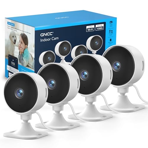 GNCC 4 Pack Überwachungskamera Innen, 1080P Kamera Überwachung Innen, 2.4G