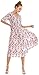 Wantdo Women's Casual Floral Dress V Neck Short Sleeve Slim Fit Long Dresses