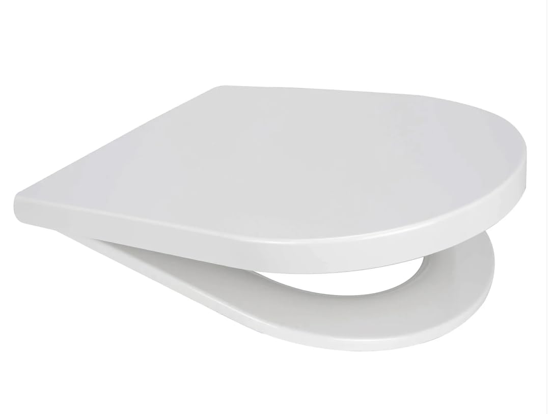 Euroshowers Middle D Style Toilet Seat Soft Close Top Fix Quick Release