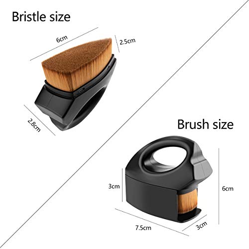 Huasida Foundation Brush Liquid Brush Make Up Brush Especially Suitable for Nose and Eye Area (Black)