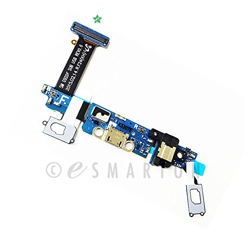ePartSolution_USB Charger Charging Port Dock Connector USB Port + Mic Flex Cable for Samsung Galaxy S6 SM-G920T/V/A/P/F/I Replacement Part USA Seller (S6 SM-G920F)