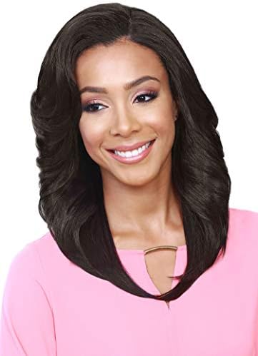 Bobbi Boss Premium Synthetic Silk Base 4"X4" Swiss Lace Front Wig MLF140 NEPTUNE (2 [Dark Brown])