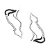 Platinum Plated 925 Sterling Silver Cubic Zirconia Cool Wolf Earrings for Women Girls