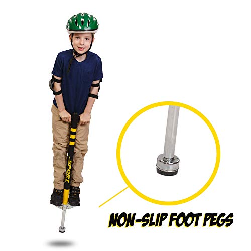 Bounce Soft Easy Grip Sport Pogo Stick for 59 Years Age, Black and