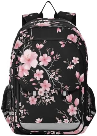 Amazon.com: ALAZA Skeleton Skull Pink Flowers Backpacks  display picture 1
