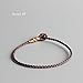 TALE Tibetan Buddhist Hand-Braided Super Thin Lucky Knots Rope Bracelet Blessed By Monk Black, Silver, Brown