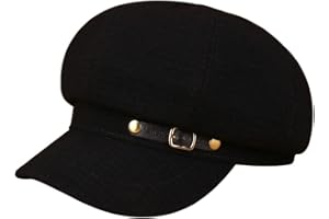 RUNGION Women Newsboy Caps Warm Visor Beret Hat Cozy Trendy Vintage Cabbie Hat for Ladies Girls