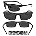 BLUPOND Sports Sunglasses for Men Women - Anti Fog Polarized Safety Glasses for Outdoor Golfing Fishing Hunting Shooting (black)