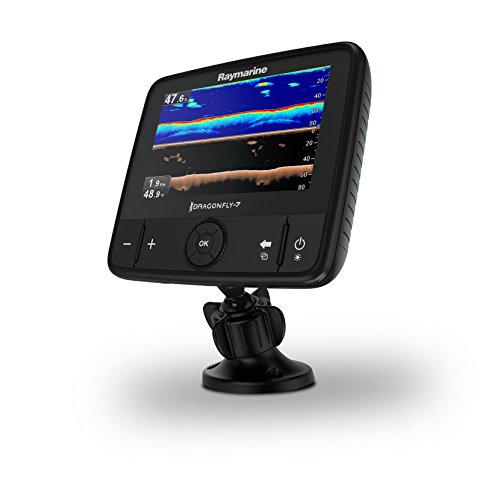 Raymarine Dragonfly Pro CHIRP Fish Finder with built in GPS and WiFi with Navionics+ Charts and Transducer