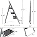 Delxo Portable Collapsible Lightweight Alloy Steel 3-Step Stool Stepladder with Wide Pedal, Hand Grip and Locking Mechanism, White