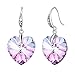 Women's Heart Crystals Earrings Drop Dangle Fish Hook Earrings for Birthday Anniversary Christmas Mother's Day Valentine's Day, Gifts for Her
