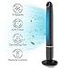 Oscillating Tower Fan - 48 Inch Quiet Tower Fan with 3 Speeds & 3 Breeze Modes, Automatic Shutoff Timer, Black Remote Control Tower Fan for Whole Room Cooling, Quiet and Space Saving