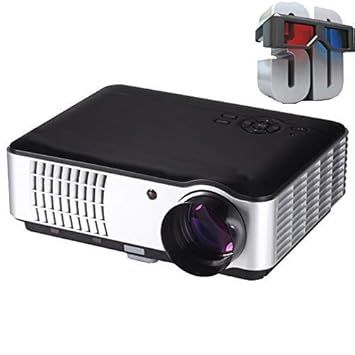 VIEWZONE V8 Full HD 5700 Lumen 3D Portable Projector Support USB/HDMI/VGA/AV Input/Audio Input for Movies/Home/Office/School