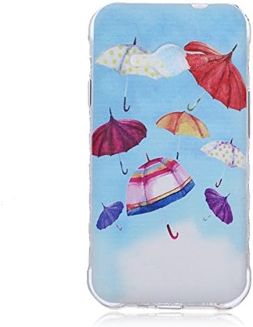 CaseHome Samsung Galaxy J1 Ace Case [Colourful Umbrellas] Ultra Slim Thin Clear Soft Bumper Silicone Gel TPU Protective Case Cover Skin for Samsung Galaxy J1 Ace