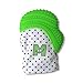 Munch Mitt Malarkey Kids Teething Mitten - The Original Mom-Invented Silicone Teether Mitten with Travel Bag – Ideal Teething Toys Green Polka Dot