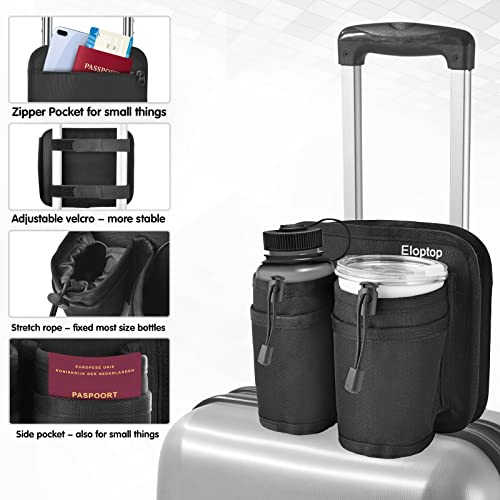 Eloptop Luggage Travel Cup Holder with Upgraded Adjustable Inside
