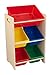 KidKraft Wooden Children's Toy Storage Unit with Five Plastic Bins - Primary & Natural, Gift for Ages 3+