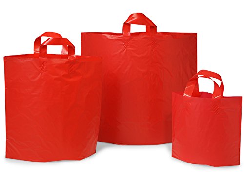 Reusable Soft Loop Plastic Bags Red Studio Bag Asst 80